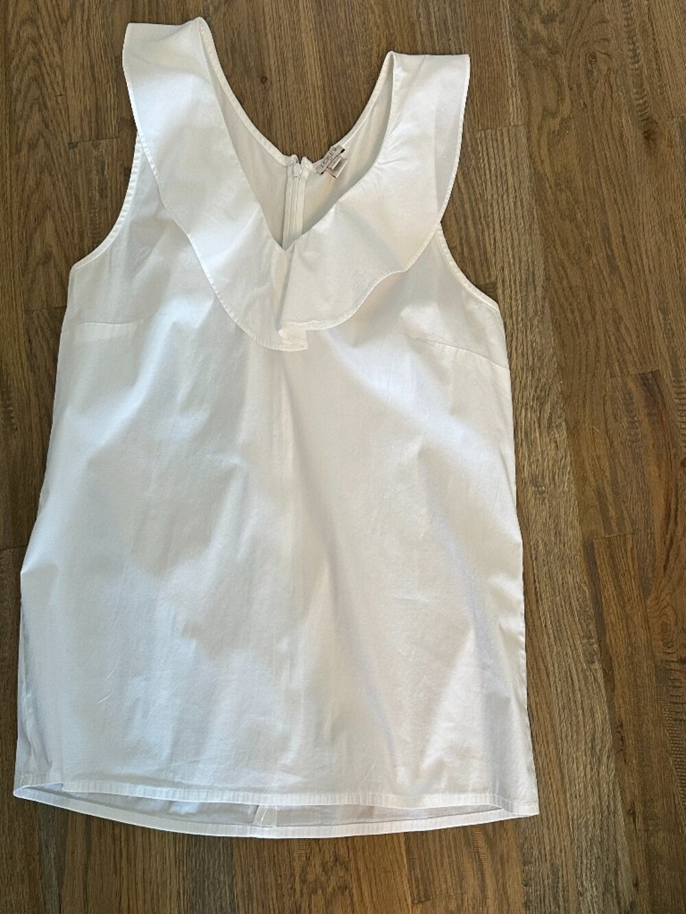 J Crew White Sleeveless Blouse